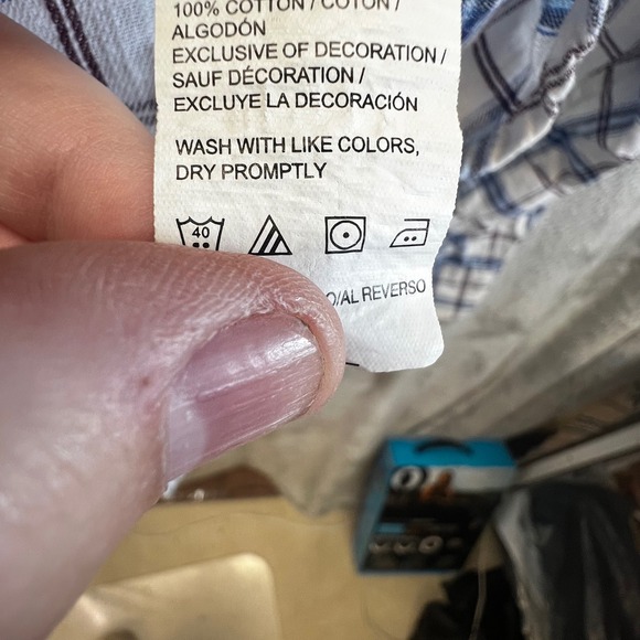 IZOD Mens XXL Long Sleeve Button Down Plaid Shirt White Blue Brown Essential Dad - Picture 6 of 8